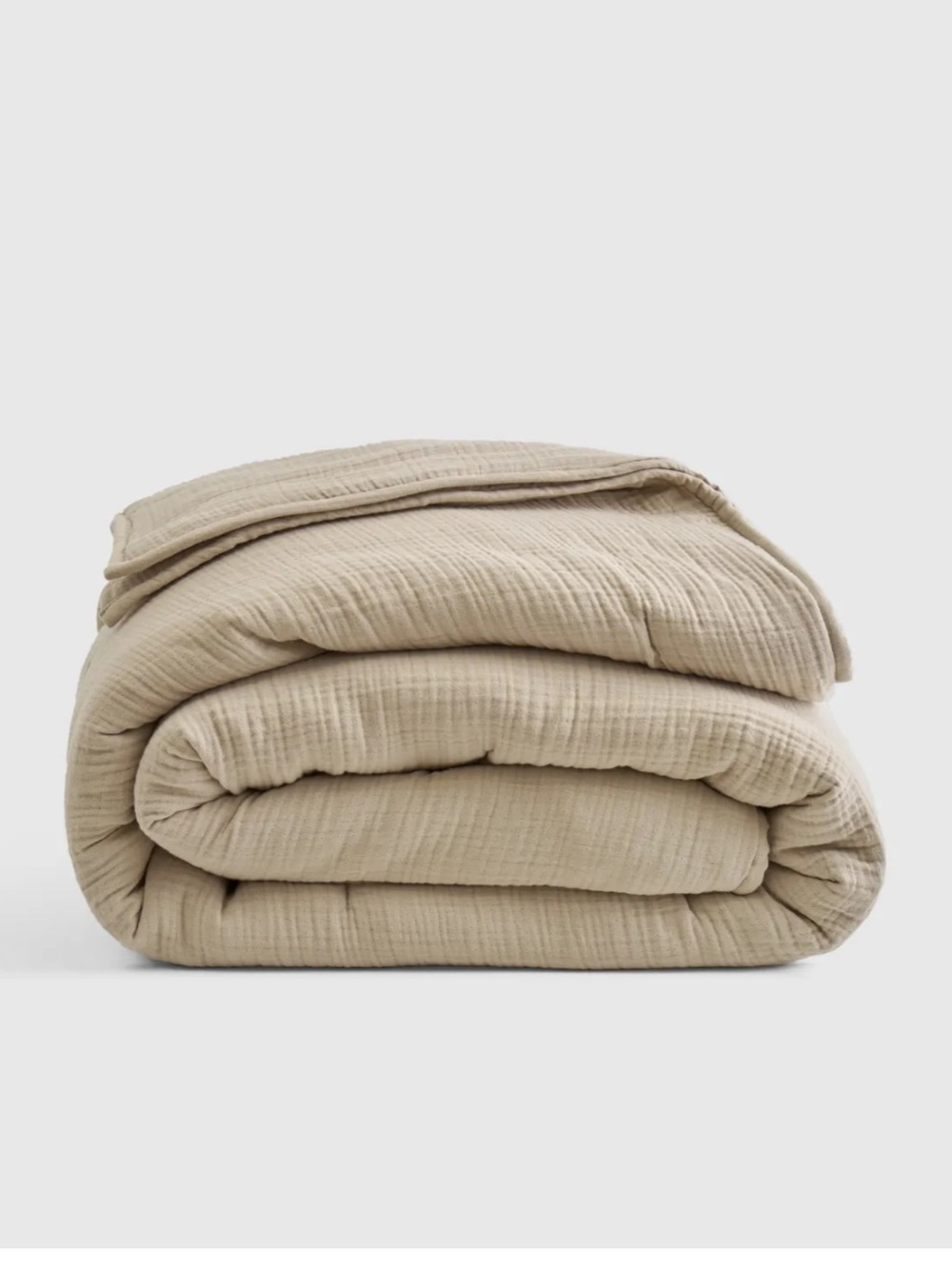 QUINCE Organic Airy Gauze Dream Quilt King/Cal King Dune 7382